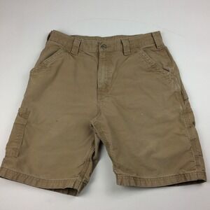 Carhartt Shorts 34 Carpenter Beige Cargo Faded Marks